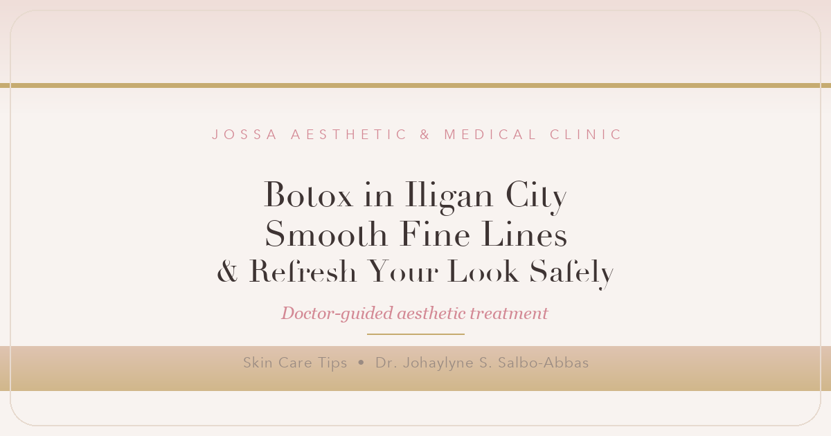 Botox in Iligan City branded featured image for Jossa Aesthetic and Medical Clinic