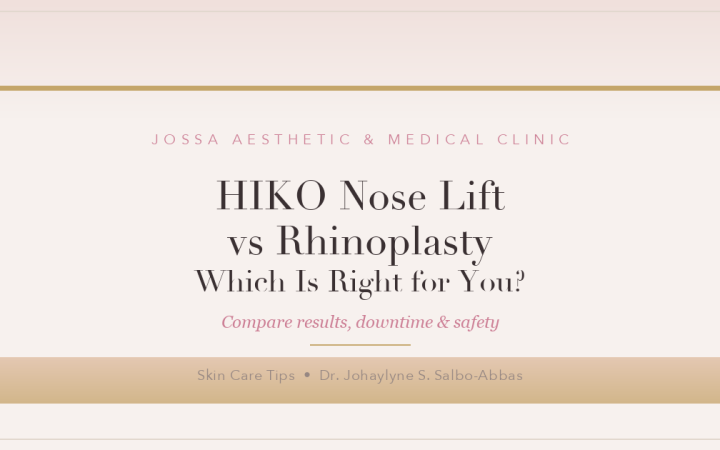 HIKO Nose Lift vs Rhinoplasty featured image for Jossa Aesthetic and Medical Clinic, Iligan City